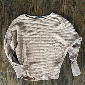 Cyrus Light Tan Textured Knit Sweater